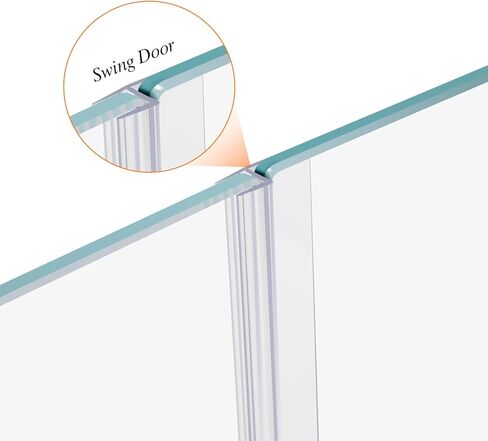 78" Shower Door Side Seal Strip for 3/8 inch Frameless Glass Shower Door Clear Polycarbonate(39" X2) in Saudi Arabia