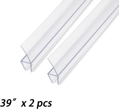 78" Shower Door Side Seal Strip for 3/8 inch Frameless Glass Shower Door Clear Polycarbonate(39" X2) in Saudi Arabia
