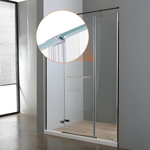 78" Shower Door Side Seal Strip for 3/8 inch Frameless Glass Shower Door Clear Polycarbonate(39" X2) in Saudi Arabia