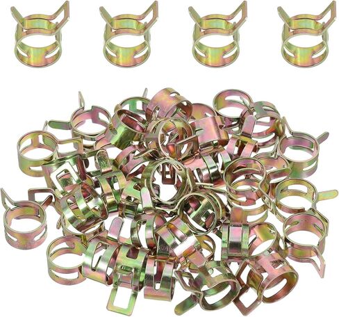 مشابك خرطوم شريط الربيع من PATIKIL، 40 قطعة لـ 15.1-16.7 مم OD 0.6 بوصة (14 مم) أنبوب مشبك زنبركي من الصلب المنغنيز لخط الوقود من السيليكون وأنبوب خرطوم هواء فراغي أنابيب المياه، متعدد الألوان in Kuwait