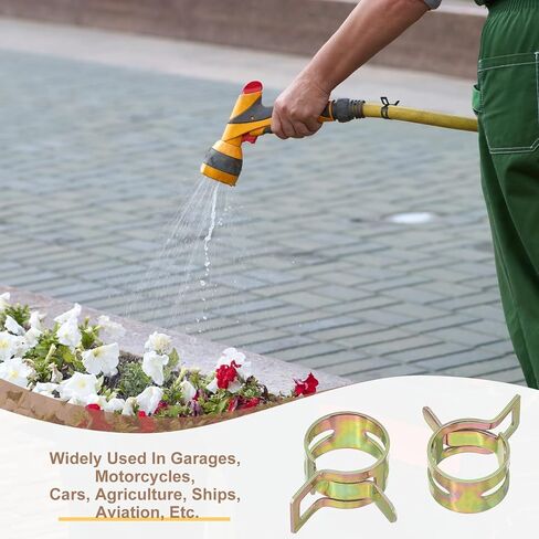 مشابك خرطوم شريط الربيع من PATIKIL، 40 قطعة لـ 15.1-16.7 مم OD 0.6 بوصة (14 مم) أنبوب مشبك زنبركي من الصلب المنغنيز لخط الوقود من السيليكون وأنبوب خرطوم هواء فراغي أنابيب المياه، متعدد الألوان in Kuwait