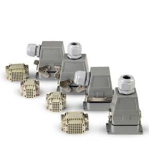 Heavy Duty Connector Aviation Top Side Out Rectangular Male and Female for Machines and Equipment 1Pcs(Top Out,24P) in Kuwait