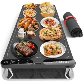 Warming Mat for Food Extra Large, 40" x 15" - Fast Full Surface Heating, Foldable Warming Trays for Food, Food Warming Mat with 7 Temp Settings & 8-Hour Timer for Buffets Party, Gathering in Saudi Arabia
