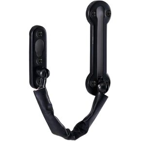 قفل سلسلة من الفولاذ المقاوم للصدأ سلسلة باب مضادة للسرقة قفل مضاد للسرقة قفل الباب مزلاج منزلق مسمار منزلي فندق عنبر باب مضاد للسرقة أسود in Kuwait