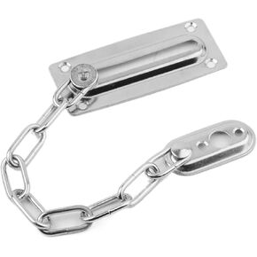 قفل سلسلة 2 قطعة قفل الباب والنافذة مضاد للسرقة من الفولاذ المقاوم للصدأ فضي سلسلة أمان قفل الترباس قفل لوحة حماية الخزانة in Kuwait