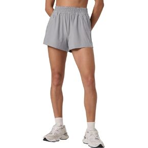 Women Running Shorts Yoga Fitness Bodybuilding Gym Shorts with Zipper Pockets Unlined in Kuwait