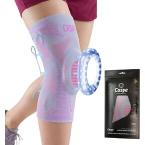 Caspe 1 Pack Compression Knee Brace for Women & Men – Pain Relief Support with Patella Gel Pads & Side Stabilizers – Knee Sleeve for Running, Workout & Arthritis (Gray, XX-Large) in Saudi Arabia