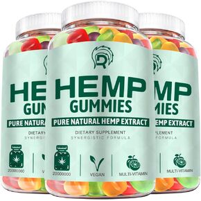 Hemp Gummies (3 Pack) for Sleep, Pain, Anxiety - High Potency Extra Strength Hemp Oil Gummies - Low Sugar Organic Bear Edible Candy Hеmp Supplement Gummy in Kuwait