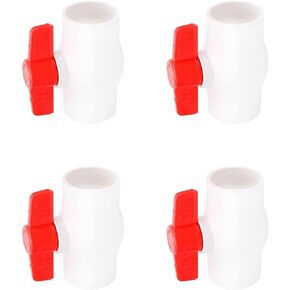 2Pack 2" PVC Ball Valve (Socket x Socket),Schedule 40, Cold Water Pipe Shut-off Valve Socket for Water Supply Lines, Garden Irrigation & Pipe Fitting Systems,Red T-Handle. in Kuwait