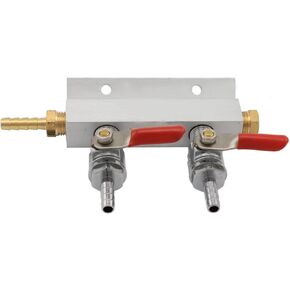 معدات التخمير، موزع غاز البيرة ثنائي الاتجاه، فاصل مشعب ثاني أكسيد الكربون مع خرطوم 7 مم، إيقاف تشغيل معدات تخمير البيرة Kegerator in Kuwait