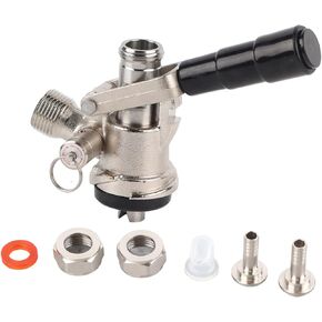 Stainless Steel Keg Couple Model S Draft Beer Dispenser with Safety Relief Valve and Spring Faucet for Home Brewing System in Kuwait