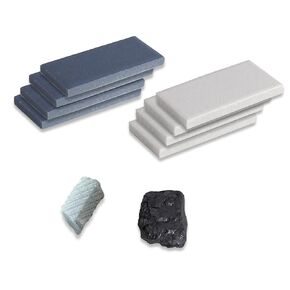 Professional Streak Plate Kit - Includes Streak Plate, Coal, Talc for Mohs Hardness Test & Mineral Identification in Geology, Mining, and STEM Education in Kuwait