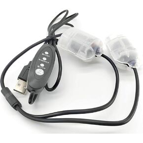 USB 3-Speed Regulation Vibration Massage Motor, 5V One to Two Electric Vibrating Motor Massage Pillow Lumbar Cushion Vibrator Accessories 3000-4500RPM with 1.1M Power Cable in Kuwait