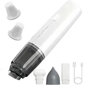 Handheld Vacuum Cordless, Car Vacuum Cleaner Portable with HEPA Filter, 2 Suction Modes, Mini Hand Held Vacuum Rechargeable for Car, Home, Pet Hair, Office, Keyboards(Black) in Saudi Arabia