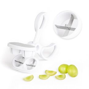 Ubbi Dual Grape Cutter for Toddlers & Kids, Stainless Steel Blade, Fruit and Vegetable Slicer, Safe and Easy to Use in Kuwait