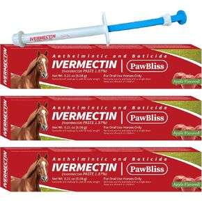 3 Pack Paste for Horses I.ver.M.ec.tin - Apple Flavor - 1.87% (6.08 Gram) in Kuwait