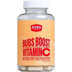 BUBS Naturals - BUBS يعزز فيتامين C مع البيوفلافونويد: مضادات الأكسدة ودعم المناعة | فيتامين لأنماط الحياة النشطة وإنتاج الكولاجين (90 قطعة) in Kuwait