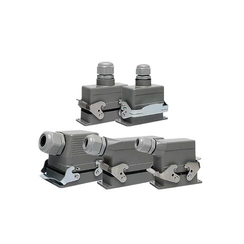Rectangular Heavy Duty Connectors HDC-HE Socket 16A Top Side Outlet 6/10/16/24/32/48 Core 1Pcs(16 Core Top Line) in Saudi Arabia