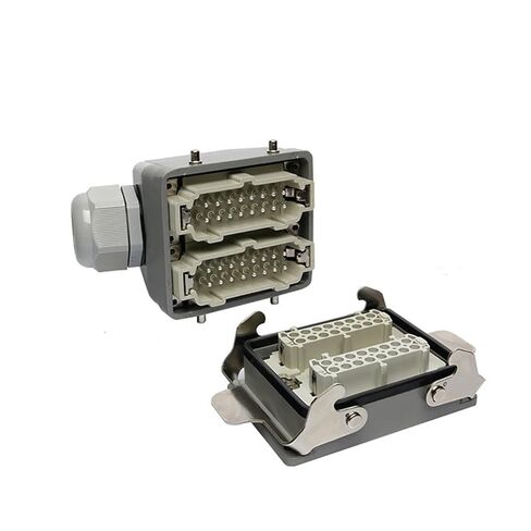 Rectangular Heavy Duty Connectors HDC-HE Socket 16A Top Side Outlet 6/10/16/24/32/48 Core 1Pcs(16 Core Top Line) in Saudi Arabia