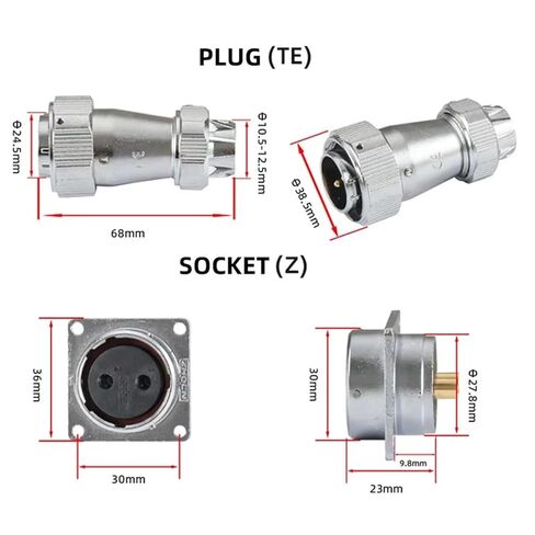 WY28 TE + Z M28 ذكر وأنثى لرسو السفن طيار الطيران موصلات المقبس 2 دبوس 1 قطعة (3Pin) in Saudi Arabia