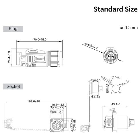1 قطعة مقاوم للماء IP68 M24 موصل دائري 2 3 4 10 12 19 24 دبوس BD24 موصل لوحة خارجية لمعدات إشارة الطاقة (قابس أنثى ، 3P) in Kuwait