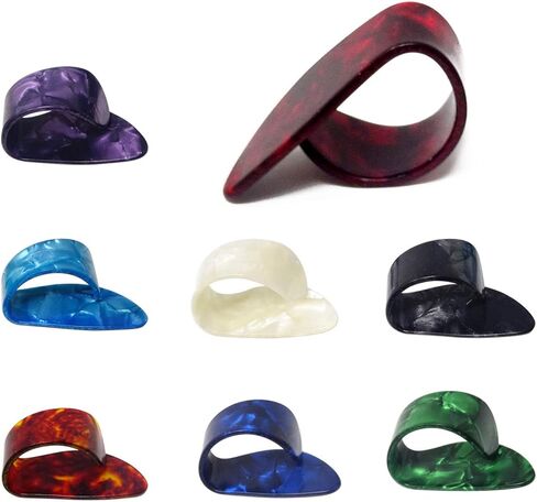 "8 قطع من أعواد الجيتار المسطحة مع صندوق للجيتار الصوتي البانجو أو القيثارة، 8 ألوان" in Kuwait