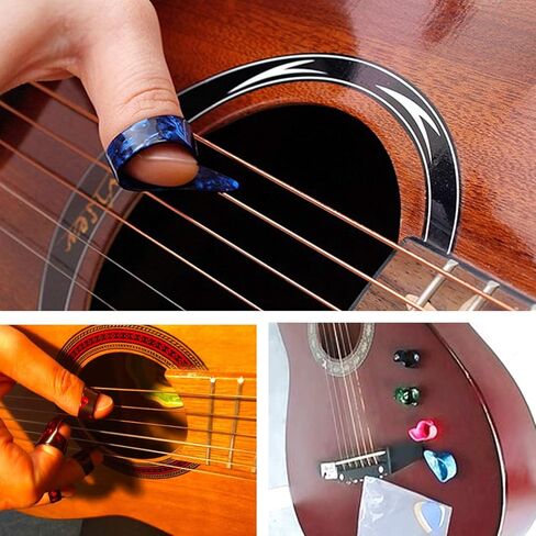 "8 قطع من أعواد الجيتار المسطحة مع صندوق للجيتار الصوتي البانجو أو القيثارة، 8 ألوان" in Kuwait