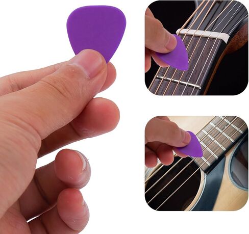 12 قطعة من ريشات الجيتار، 0.5/0.6/0.7/0.8/1.0/1.2 مم تتضمن سماكة رفيعة ومتوسطة ثقيلة، مجموعة متنوعة من ريشات السيلولويد الملونة للجيتار الصوتي، والجيتار الكهربائي، والباس in Kuwait