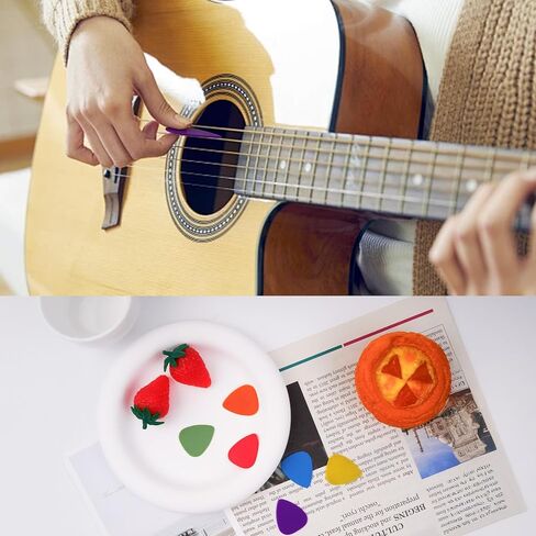 12 قطعة من ريشات الجيتار، 0.5/0.6/0.7/0.8/1.0/1.2 مم تتضمن سماكة رفيعة ومتوسطة ثقيلة، مجموعة متنوعة من ريشات السيلولويد الملونة للجيتار الصوتي، والجيتار الكهربائي، والباس in Kuwait