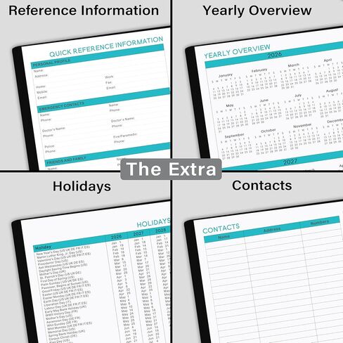 2024-2025 Academic Planner – Weekly ＆ Monthly Planner 2024-2025, Jul. 2024 – Jun. 2025, Calendar Planner, 6.4" x 8.5" with Flexible Cover, Tabs, Strong Twin-Wire Binding, Inner Pocket, 21 Notes Pages in Kuwait