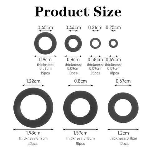 مجموعة متنوعة من 100 قطعة من غسالات النايلون المسطحة، 7 مقاسات من غسالات النايلون شديدة التحمل، وسادات ممتصة للاهتزاز، غسالة سوداء لإصلاح رأس الدش والحديقة وغسالة السباكة (20/16/12/9/8/6/5 مم) in Kuwait