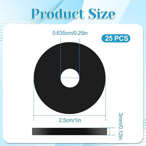 25 قطعة من غسالات المطاط للبراغي، مطاط مقاوم للتآكل شديد التحمل، 1 Od × 1/4 ID × 1/8 سمك، مجموعة غسالة مسطحة للفواصل وقمع الاهتزاز in Kuwait