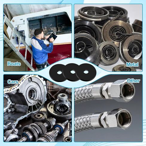 25 قطعة من غسالات المطاط للبراغي، مطاط مقاوم للتآكل شديد التحمل، 1 Od × 1/4 ID × 1/8 سمك، مجموعة غسالة مسطحة للفواصل وقمع الاهتزاز in Kuwait