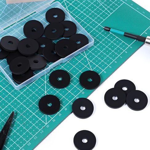 25 قطعة من غسالات المطاط للبراغي، مطاط مقاوم للتآكل شديد التحمل، 1 Od × 1/4 ID × 1/8 سمك، مجموعة غسالة مسطحة للفواصل وقمع الاهتزاز in Kuwait