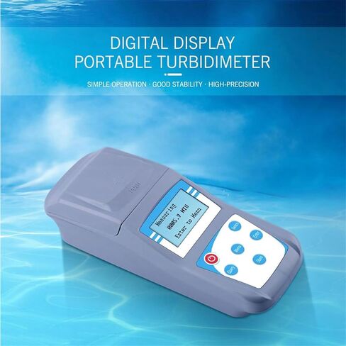0-200 NTU High Precision Turbidimeter, Handheld Digital Turbidity Meter, Water Quality Tester, 90° Scattered Light, Accuracy 0.1, with Carrying Case, Microcomputer Intelligent, for Swimming Pool, Lab in Saudi Arabia