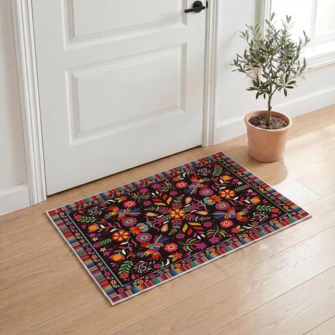 Artoid Mode Bird Dia De Los Muertos Mexican Fiesta Area Rug, Cinco De Mayo Home Decor Low-Profile Washable Large Rug for Living Room Bedroom Farmhouse Dining Room Kids Playroom 5x7 Feet in Saudi Arabia