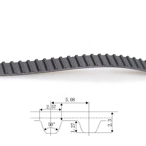 XL Timing Belt 188XL~222XL Width 4/7mm Rubber Closed Loop Synchronous 1Pcs(198XL-99Teeth,4mm) in Kuwait