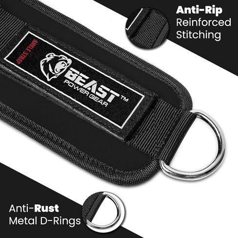 Beastpowergear Padded Ankle Strap Single & Pair for Cable Machine, Kickbacks, Glutes, Abs and Hip Workouts, Leg Extensions Adjustable strap for Men Women in Saudi Arabia