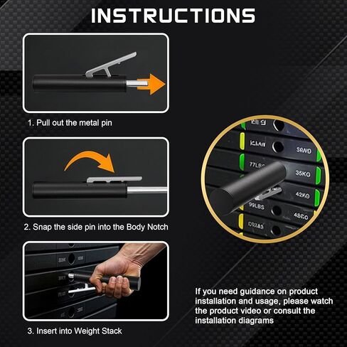 Upgraded Metal Drop Set Pins Gym - Quick Release Weight Stack Pins for Gym Strength Training Equipment Accessories, Easy Transition to Lower Weights for More Reps (5/16" & 3/8" Diameter) in Saudi Arabia