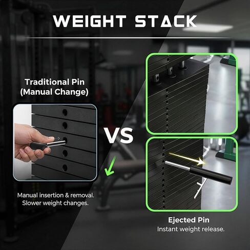 Upgraded Metal Drop Set Pins Gym - Quick Release Weight Stack Pins for Gym Strength Training Equipment Accessories, Easy Transition to Lower Weights for More Reps (5/16" & 3/8" Diameter) in Saudi Arabia