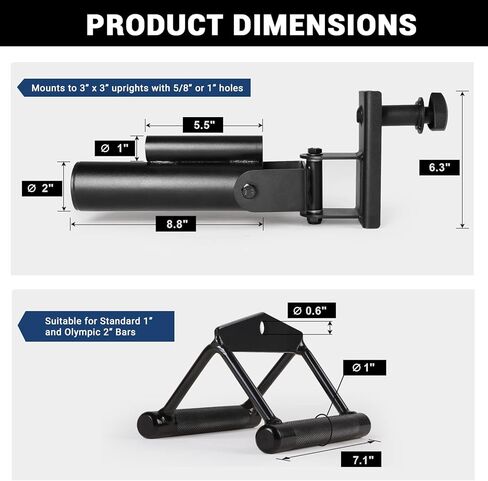 LIONSCOOL Power Rack Landmine Attachments, Ultra-Durable T-Bar Row Attachments with Wide Compatibility for Full-Body Workout in Home Gym in Kuwait