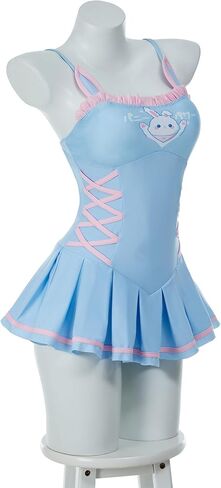 haikyuu Women Bunny One Piece Swimsuit Kawaii Cute Bathing Suit Ruffle Tummy Control Halter in Saudi Arabia