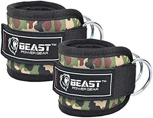 Beastpowergear Padded Ankle Strap Single & Pair for Cable Machine, Kickbacks, Glutes, Abs and Hip Workouts, Leg Extensions Adjustable strap for Men Women in Saudi Arabia