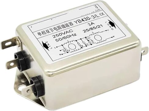 YB430-3A/6A/10A/20A/L Welding Piece Power Filter 220V Anti-Interference Single-Phase Double-Section Enhanced Current Purifier(YB430-3A/L) in Saudi Arabia