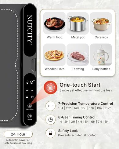 Warming Mat for Food Extra Large, 40" x 15" - Fast Full Surface Heating, Foldable Warming Trays for Food, Food Warming Mat with 7 Temp Settings & 8-Hour Timer for Buffets Party, Gathering in Saudi Arabia