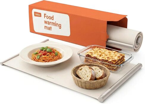 Portable Food Warming Mat - Electric Heated Tray with Adjustable Temperature & Timer - Fast Heating Foldable Silicone Surface - Keep Food Warm for Parties, Buffets, Home Kitchen, 26 x 17 in in Saudi Arabia