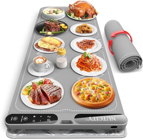 Warming Mat for Food Extra Large, 40" x 15" - Fast Full Surface Heating, Foldable Warming Trays for Food, Food Warming Mat with 7 Temp Settings & 8-Hour Timer for Buffets Party, Gathering in Saudi Arabia
