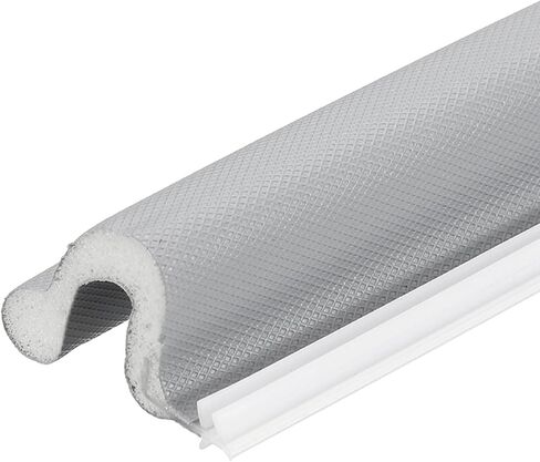 uxcell 26ft Kerf الطقس تجريد ختم الباب، على شكل حرف V شريط ختم الباب رغوة عازلة للصوت لعزل الفجوات الكبيرة، (غطاء أسود / رغوة بيضاء) in Kuwait