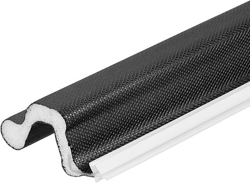 uxcell 26ft Kerf الطقس تجريد ختم الباب، على شكل حرف V شريط ختم الباب رغوة عازلة للصوت لعزل الفجوات الكبيرة، (غطاء أسود / رغوة بيضاء) in Kuwait