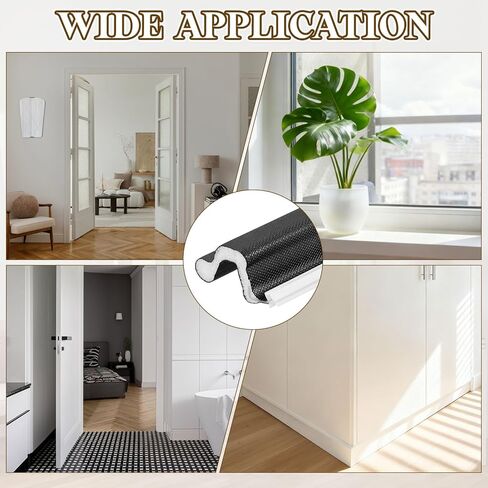 uxcell 26ft Kerf الطقس تجريد ختم الباب، على شكل حرف V شريط ختم الباب رغوة عازلة للصوت لعزل الفجوات الكبيرة، (غطاء أسود / رغوة بيضاء) in Kuwait
